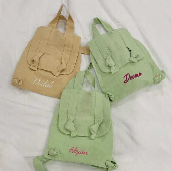 Linen backpack