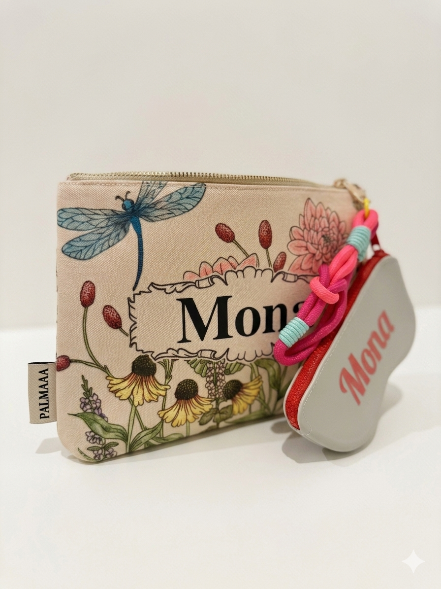 Gift set- personalized clutch & sunglasses case