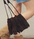 Fringe suede bag
