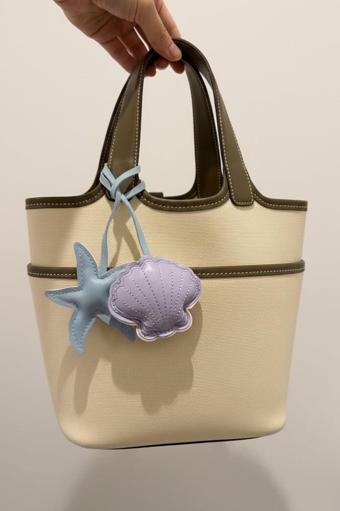 Leather charm- Starfish & Seashell 🐚