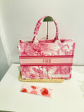 Luxury Canvas Bag- Pink safari