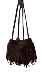 Fringe suede bag