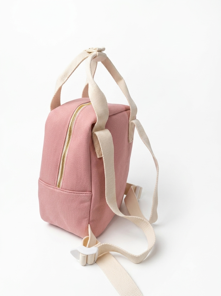 Kids canvas bag- powder pink  🩷