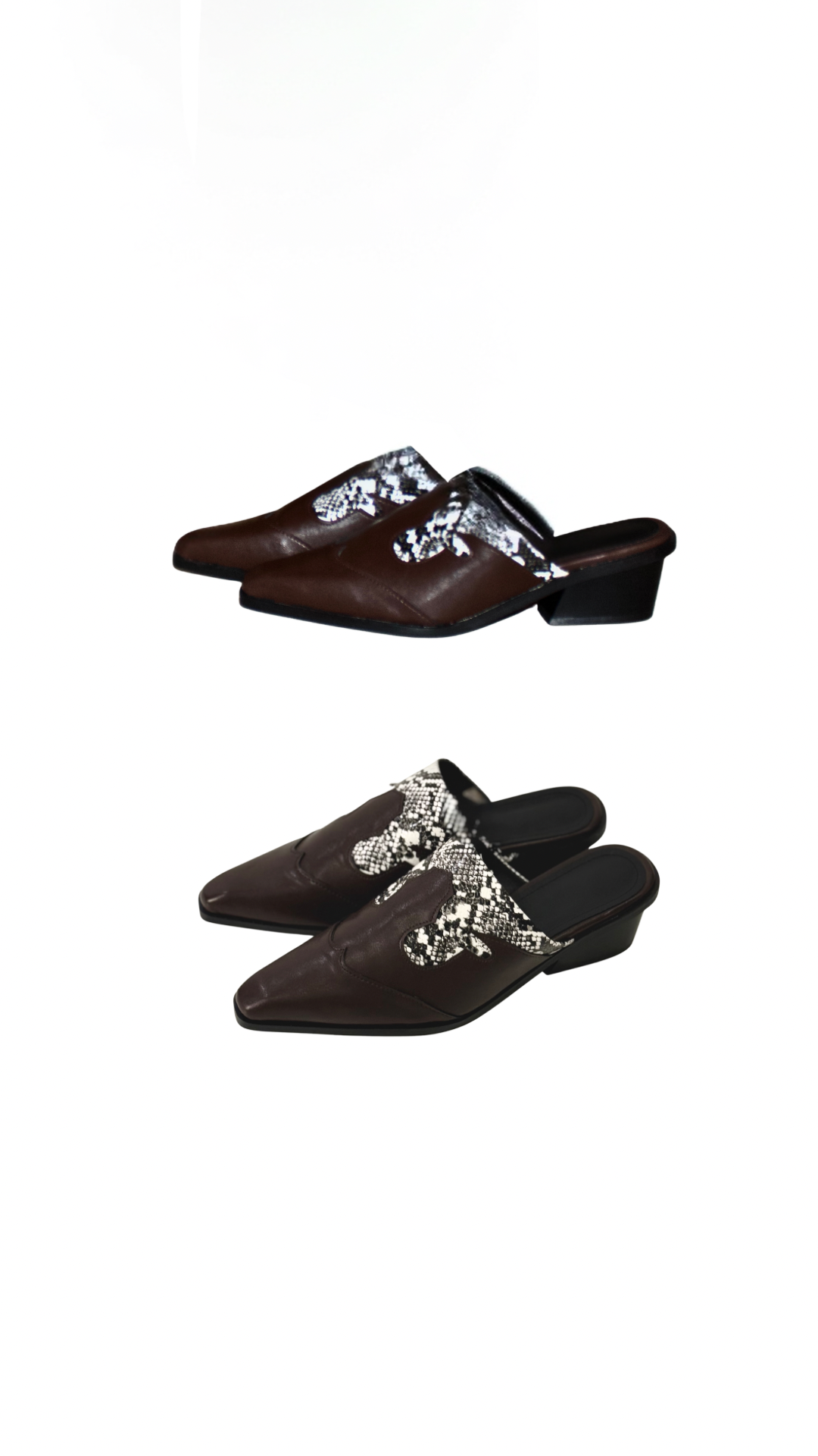 Cowboy style brown mule