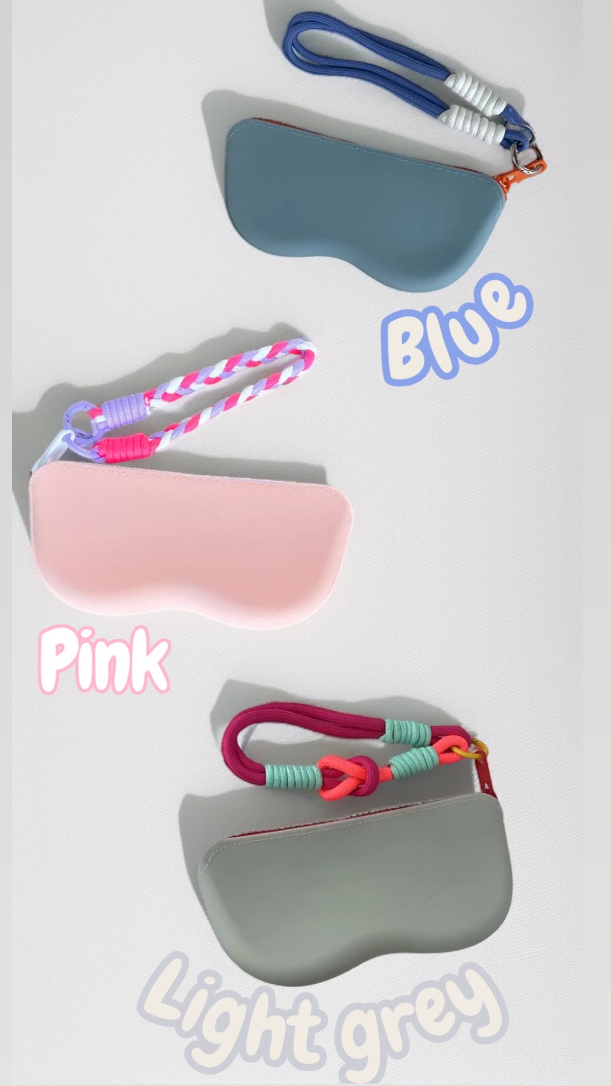 Sunglasses case with colorful charm