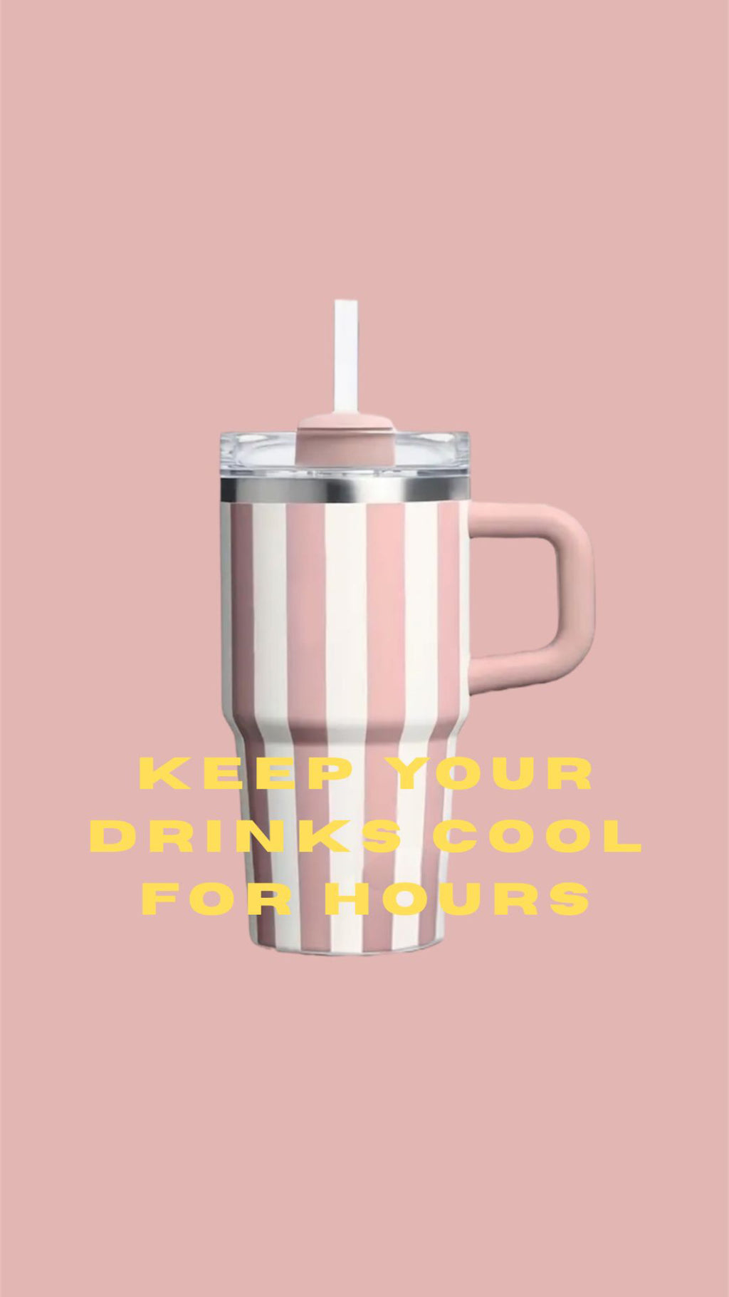 Striped pink tumbler