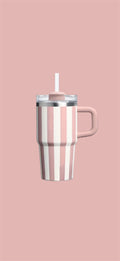 Striped pink tumbler