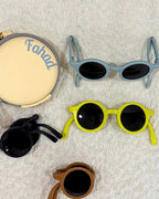 Personalized kids folding sunglasses with case