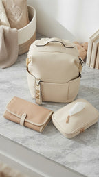 Diaper Stroller Backpack Set – Neutral Beige
