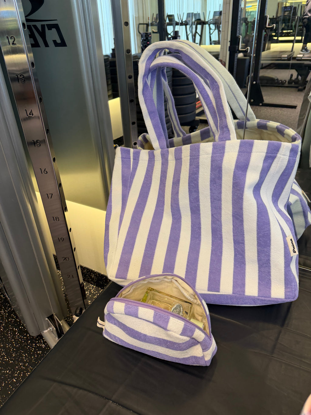 Towel Tote Bag & Matching Pouch Set