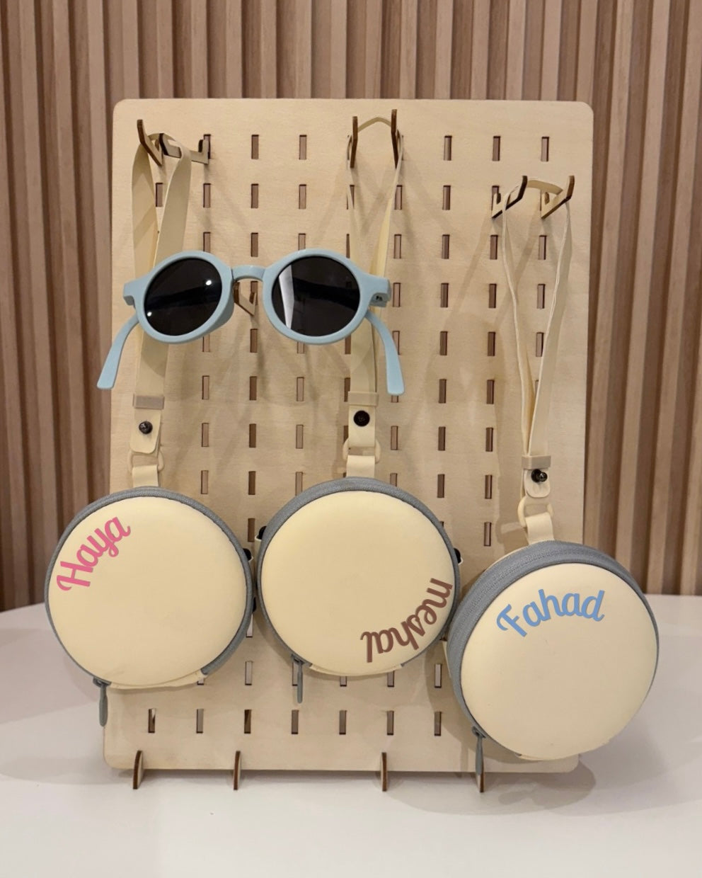 Personalized kids folding sunglasses with case