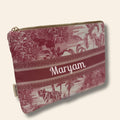 Canvas clutch- Pink Safari