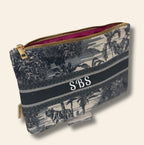 Canvas Clutch - Navy Blue safari