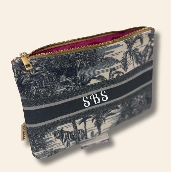 Canvas Clutch - Navy Blue safari