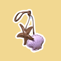 Leather charm- shell & seashell 🐚