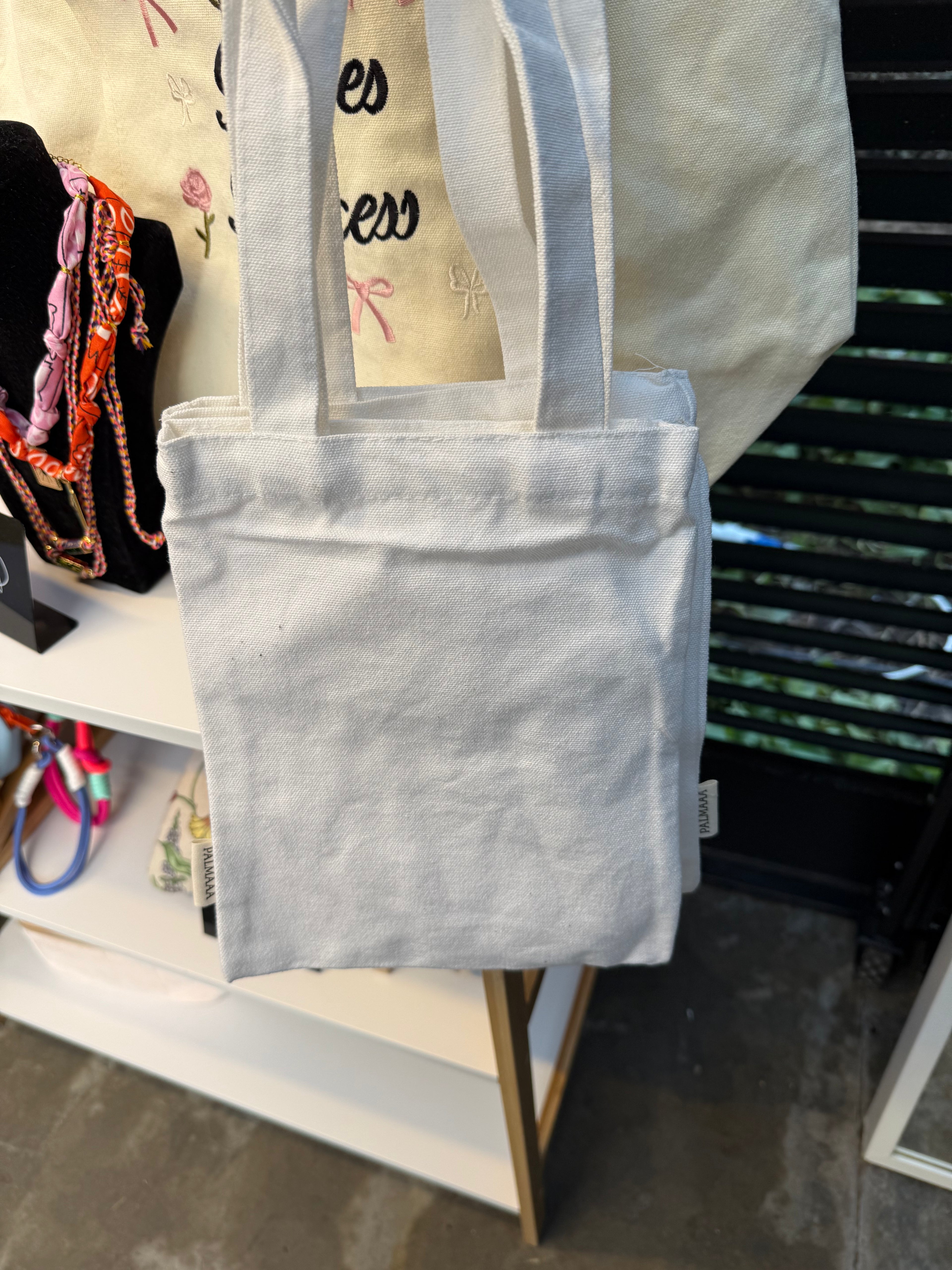 Cream beige mini tote bag