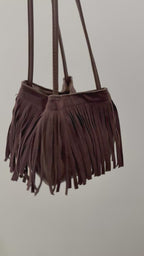 Fringe suede bag