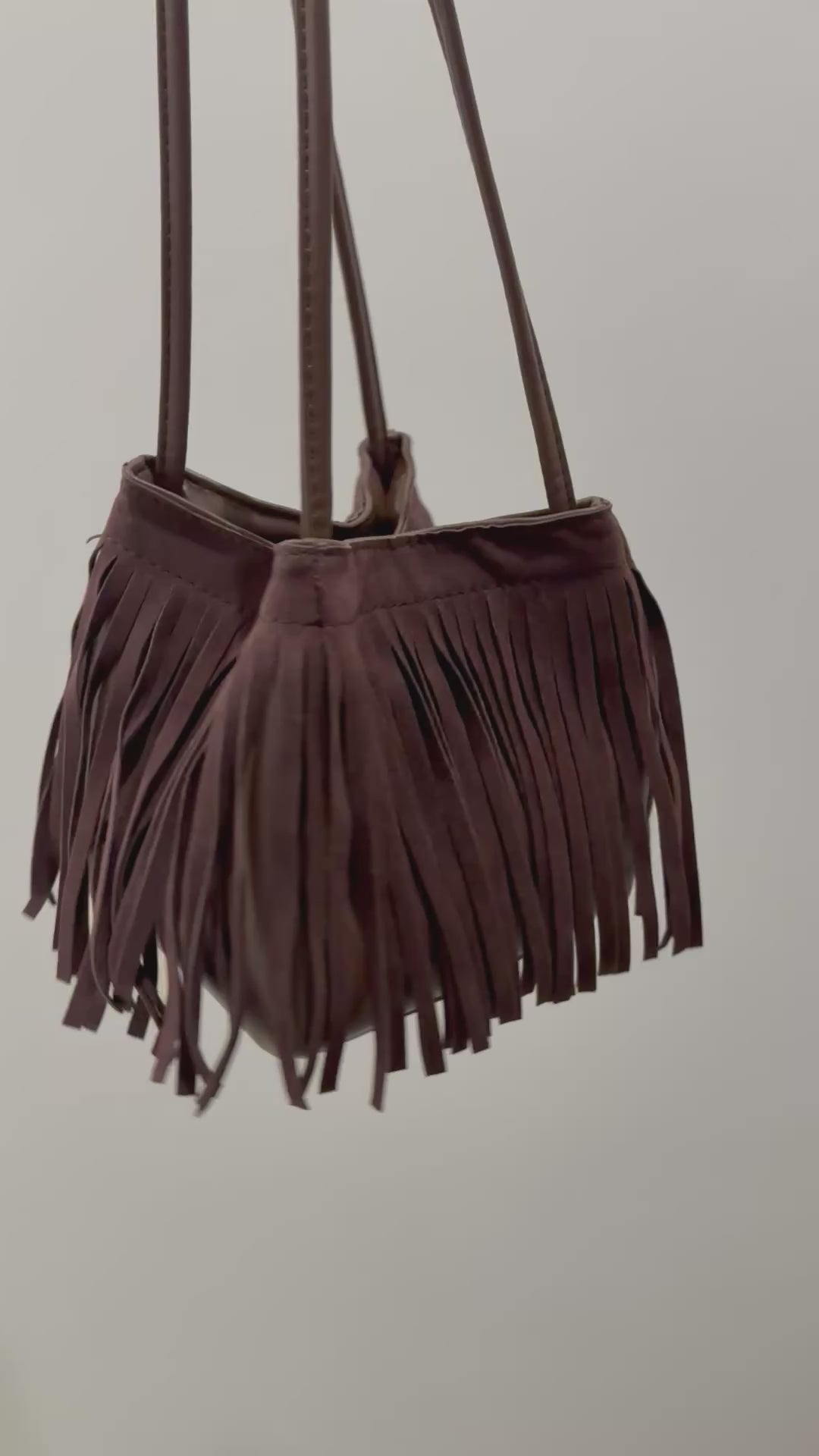 Fringe suede bag